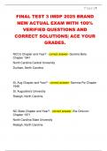FINAL TEST 3 IMDP 2025 BRAND  NEW ACTUAL EXAM WITH 100&percnt;  VERIFIED QUESTIONS AND  CORRECT SOLUTIONS&vert; ACE YOUR  GRADES&period; 