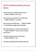 OTFIT Certification questions with correct answers