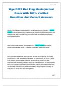Wgu D223 Red Flag Mania &vert;Actual Exam With 100&percnt; Verified Questions And Correct Answers