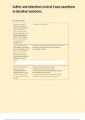 Safety and Infection Control Exam questions & Detailed Solutions&period;