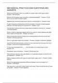 MECHANICAL PRACTICE EXAM QUESTIONS AND ANSWERS