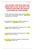 NAO VOLUME 3 PRACTICE EXAM 2025  BRAND NEW ACTUAL EXAM WITH 100&percnt;  VERIFIED QUESTIONS AND CORRECT  SOLUTIONS&vert; ACE YOUR GRADES&period;