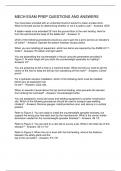 MECH EXAM PREP QUESTIONS AND ANSWERS