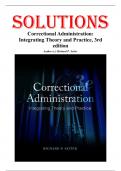 Solutions For Correctional Administration Integrating Theory and Practice 3rd Edition By Richard Seiter&comma; Chapters 1-16