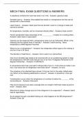 MECH FINAL EXAM QUESTIONS & ANSWERS