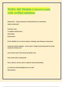 NURG 603 Module 2 newest exam with verified solutions 