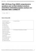 NBC-HIS Exam Prep &lpar;2025&rpar; comprehensive questions and verified detailed solutions &lpar;MULTIPLE CHOICES&rpar;&vert;complete solutions &vert;A&plus; GRADED &vert;100&percnt; CORRECT&excl;&excl;