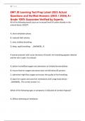 EMT JB Learning Test Prep Latest 2025 Actual Questions and Verified Answers &lpar;2025 &sol; 2026&rpar; A&plus; Grade 100&percnt; Guarantee Verified by Experts&period;