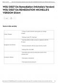 WGU D027 OA Remediation &lpar;Michelle's Version&rpar; WGU D027 OA REMEDIATION MICHELLE'S VERSION EXAM