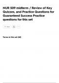 NUR 509 midterm &sol; Review of Key Quizzes&comma; and Practice Questions for Guaranteed Success Practice questions for this set