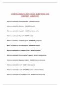 ICHS PHARMACOLOGY DRUGS QUESTIONS AND CORRECT ANSWERS&excl;&excl;