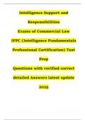 IFPC &lpar;Intelligence Fundamentals Professional Certification&rpar; Test Prep Questions with verified correct detailed Answers latest update 2025