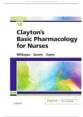 Test Bank for Clayton's Basic Pharmacology for Nurses 18th Edition by Michelle J&period; Willihnganz  &lpar;All Chapters Covered&rpar; &lpar;Complete Guide with Answers&rpar; &lpar;Graded A&plus;&rpar;
