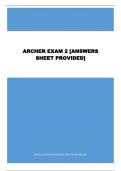 ARCHER EXAM 2
