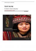 TEST BANK FOR Cultural Anthropology 11th Edition by Serena Nanda & Richard L. Warms |ISBN: 9781133948667| Guide A+