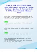 Exam 3&colon; NUR 210&sol; NUR210 &lpar;Latest 2025&sol; 2026 Update&rpar; Transition to Practice-Capstone &vert; Questions & Answers&vert; Grade A&vert; 100&percnt; Correct &lpar;Verified Solutions&rpar;- Fortis