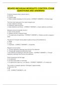 MDARD Michigan Mosquito Control Exam questions and answers