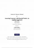 Solution Manual for Assessing Learners with Special Needs&colon; An Applied Approach 8th Edition by Terry Overton&comma; All Chapters&period;