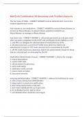 MedTech Certification 30 Questions with Verified Answers&comma;100&percnt; CORRECT