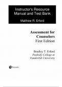 SOLUTION and TEST BANK for Assessment for Counselors 1st Edition by Bradley Erford