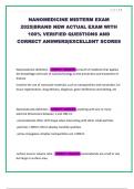 NANOMEDICINE MIDTERM EXAM 2025&vert;BRAND NEW ACTUAL EXAM WITH 100&percnt; VERIFIED QUESTIONS AND CORRECT ANSWERS&vert;EXCELLENT SCORES 