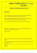 ASRT COMPLIANCE EXAM QUESTIONS AND ANSWERS 2025
