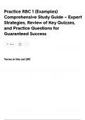 Practice RBC 1 &lpar;Examples&rpar; Comprehensive Study Guide &ndash; Expert Strategies&comma; Review of Key Quizzes&comma; and Practice Questions for Guaranteed Success