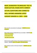 BASIC ZOOKEEPER TECHNOLOGY TEST &num;1 EXAM &lpar;ACTUAL EXAM&rpar; WITH CORRECT ACTUAL QUESTIONS AND CORRECTLY WELL DEFINED ANSWERS LATEST ALREADY GRADED A&plus; 2025 &ndash; 2026