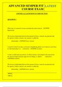 ADVANCED SEMPER FIT COURSE EXAM QUESTIONS AND ANSWERS 2025