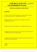 AMP REAL ESTATE SALESPERSON EXAM QUESTIONS AND ANSWERS 2025