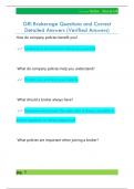 GRI Brokerage Questions and Correct  Detailed Answers &lpar;Verified Answers&rpar; 