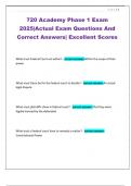 720 Academy Phase 1 Exam 2025&vert;Actual Exam Questions And Correct Answers&vert; Excellent Scores