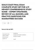 GOLD COAST FINAL EXAM COMPLETE STUDY SET FOR 4&sol;11 NEWEST COMPREHENSIVE STUDY GUIDE &ndash; EXPERT STRATEGIES&comma; REVIEW OF ALL QUIZZES&comma; AND PRACTICE QUESTIONS FOR GUARANTEED SUCCESS