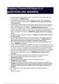 Prophecy Trauma ICU Exam A v2 QUESTIONS AND ANSWERS
