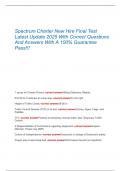 Spectrum Charter New Hire Final Test  Latest Update 2025 With Correct Questions  And Answers With A 100&percnt; Guarantee  Pass&excl;&excl;&excl; Spectrum Charter New Hire Final Test  Latest Update 2025 With Correct Questions  And Answers With A 100&percnt; Guarantee  Pass&excl;&excl;&excl; Spectru