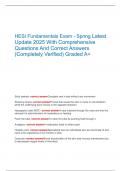 HESI Fundamentals Exam - Spring Latest  Update 2025 With Comprehensive  Questions And Correct Answers  &lpar;Completely Verified&rpar; Graded A&plus;