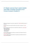 CT Septic License Exam Latest Update  2025 With Complete Questions And  Correct Answers Graded A&plus;