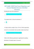 UCF QMB 3200 Final Exam Questions and  Correct Detailed Answers &lpar;Verified  Answers&rpar; 