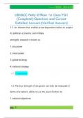 USNSCC Petty Officer 1st Class PO1  &lpar;Complete&excl;&rpar; Questions and Correct  Detailed Answers &lpar;Verified Answers&rpar; 