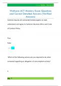 Wellcare ACT Mastery Exam Questions  and Correct Detailed Answers &lpar;Verified  Answers&rpar; 