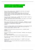 COMPUTER GRAPHICS EXAM QUESTIONS AND ANSWERS