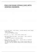 PSCH 242 EXAM 3 -final- &lpar;UIC&rpar; with correct answers