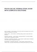 PSYCH 242 UIC THOMAS STAHL EXAM WITH COMPLETE SOLUTIONS