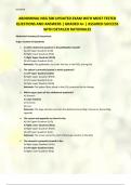 ABDOMINAL NSG 500 UPDATED EXAM WITH MOST TESTED QUESTIONS AND ANSWERS &vert; GRADED A&plus; &vert; ASSURED SUCCESS WITH DETAILED RATIONALES