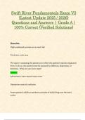 Swift River Fundamentals Exams V1 & V2 &lpar;Latest 2025 &sol; 2026 Updates STUDY BUNDLE PACKAGE WITH SOLUTIONS&rpar; Questions & Answers &vert; Grade A &vert; 100&percnt; Correct &lpar;Verified Solutions&rpar;