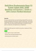 Swift River Fundamentals Exams V1&comma; V2 & V3 &lpar;Latest 2025 &sol; 2026 Updates STUDY BUNDLE PACKAGE WITH SOLUTIONS&rpar; Questions & Answers &vert; Grade A &vert; 100&percnt; Correct &lpar;Verified Solutions&rpar;