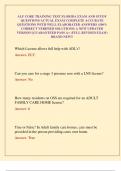 ALF CORE TRAINING TEST FLORIDA EXAM AND STUDY QUESTIONS ACTUAL EXAM COMPLETE ACCURATE QUESTIONS WITH WELL ELABORATED ANSWERS &lpar;100&percnt; CORRECT VERIFIED SOLUTIONS&rpar; A NEW UPDATED VERSION &vert;GUARANTEED PASS A&plus; &lpar;FULL REVISED EXAM&rpar; BRAND NEW&excl;&excl;