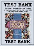 Test Bank For Evidence-Based Practice for Nurses&colon; Appraisal and Application of Research 4th Edition by Nola A&period; Schmidt&comma; Janet M&period; Brown&comma; ISBN&semi;978-1284122909&comma; Chapter 1-19 Covered&comma; Complete Guide A&plus;&period;