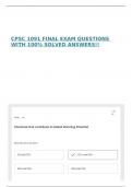 CPSC 1091 FINAL EXAM QUESTIONS WITH 100&percnt; SOLVED ANSWERS&excl;&excl;