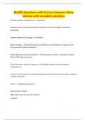 Bio230 Questions with Correct Answers &vert;New Version with complete solutions